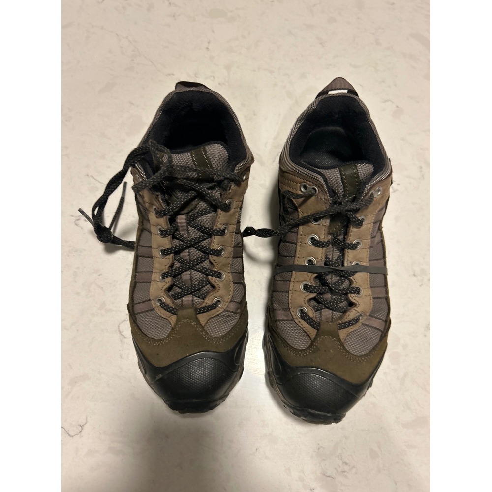 Oboz Sawtooth Low B-DRY Waterproof Hiking Shoes Brown Olive Mens 7